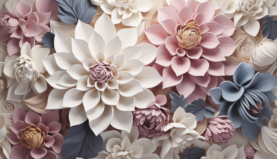 Groupe de fleurs avec feuilles Groupe de fleurs avec feuilles