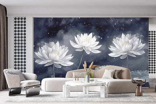 Groupe de fleurs blanches avec des feuilles vertes Groupe de fleurs blanches avec des feuilles vertes