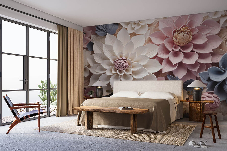 Groupe de fleurs avec feuilles Groupe de fleurs avec feuilles
