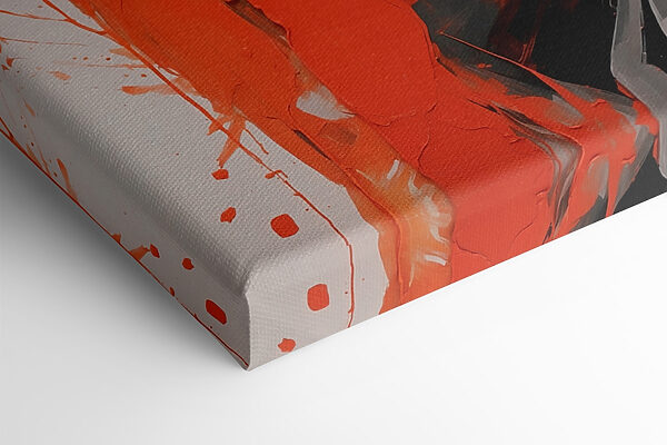 Peinture d'une femme avec de la peinture orange sur le visage Peinture d'une femme avec de la peinture orange sur le visage