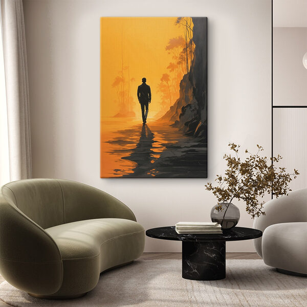Homme marchant sur une plage Homme marchant sur une plage