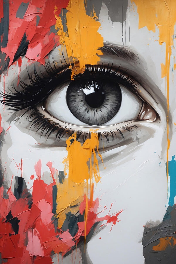 Peinture d'un œil de femme Peinture d'un œil de femme