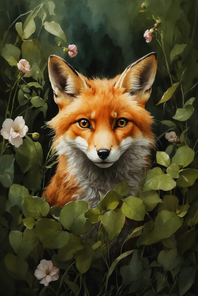Fox in a bush
