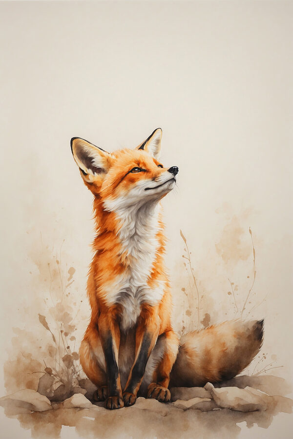 Peinture d'un renard Peinture d'un renard