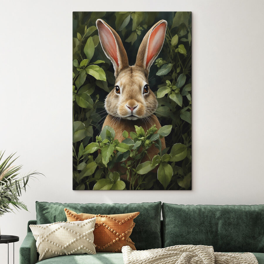 Lapin dans les buissons