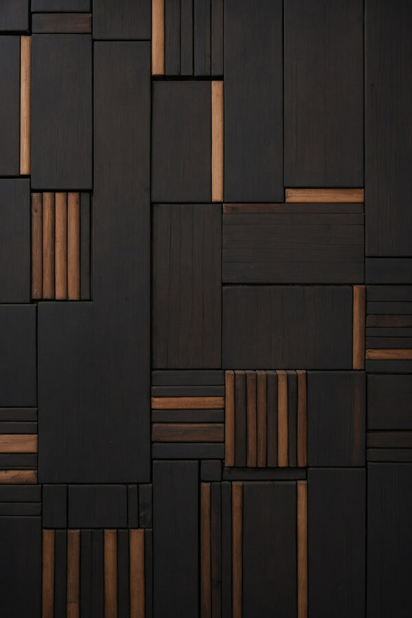 Mur en bois noir et brun Mur en bois noir et brun