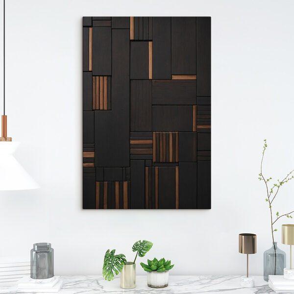 Mur en bois noir et brun Mur en bois noir et brun