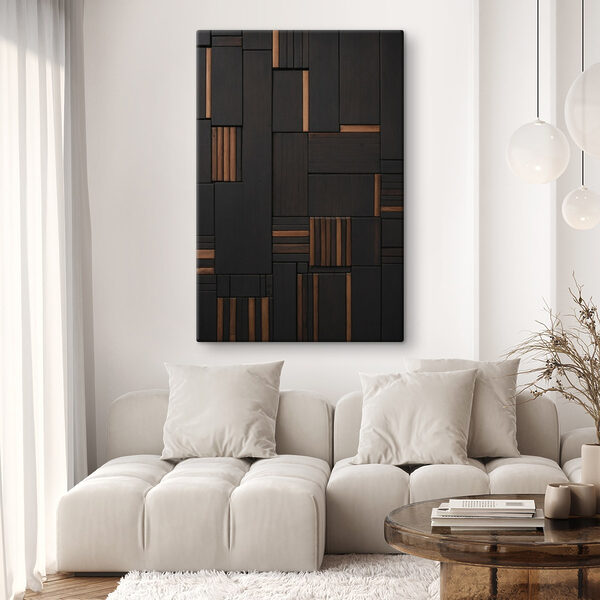 Mur en bois noir et brun Mur en bois noir et brun