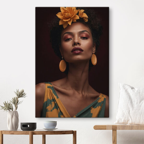 Femme avec une fleur dans les cheveux Femme avec une fleur dans les cheveux
