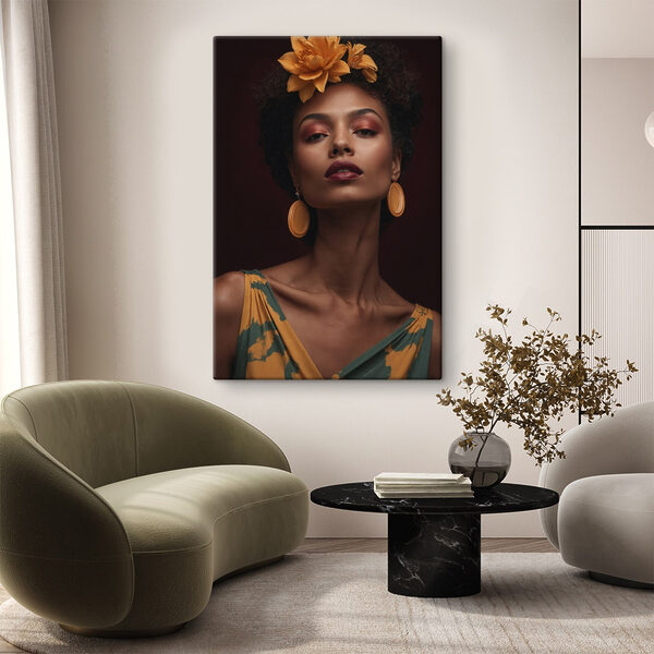 Femme avec une fleur dans les cheveux Femme avec une fleur dans les cheveux