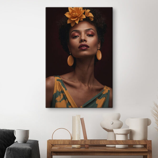 Femme avec une fleur dans les cheveux Femme avec une fleur dans les cheveux
