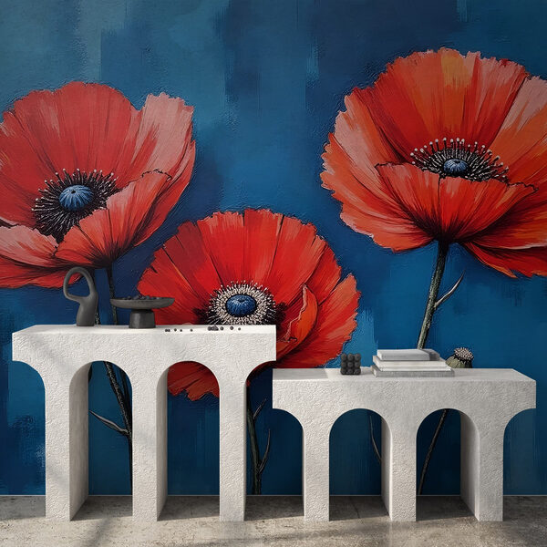 Peinture de fleurs rouges Peinture de fleurs rouges