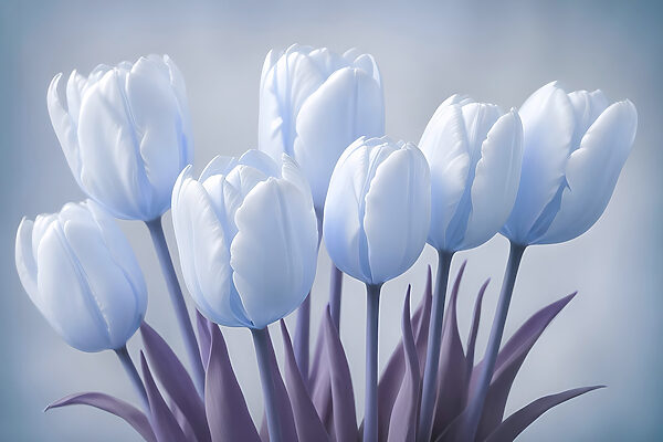 Groupe de tulipes blanches Groupe de tulipes blanches