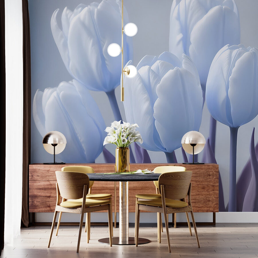 Groupe de tulipes blanches