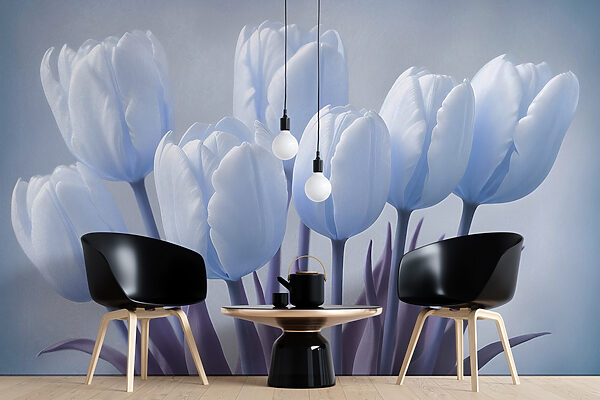 Groupe de tulipes blanches Groupe de tulipes blanches