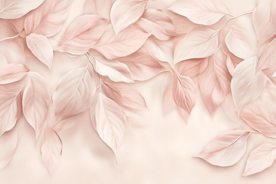 Feuilles délicates aux teintes douces