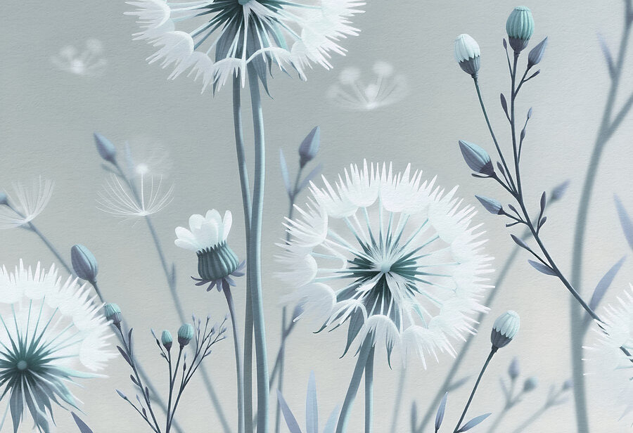 Fleurs délicates dans des teintes douces.