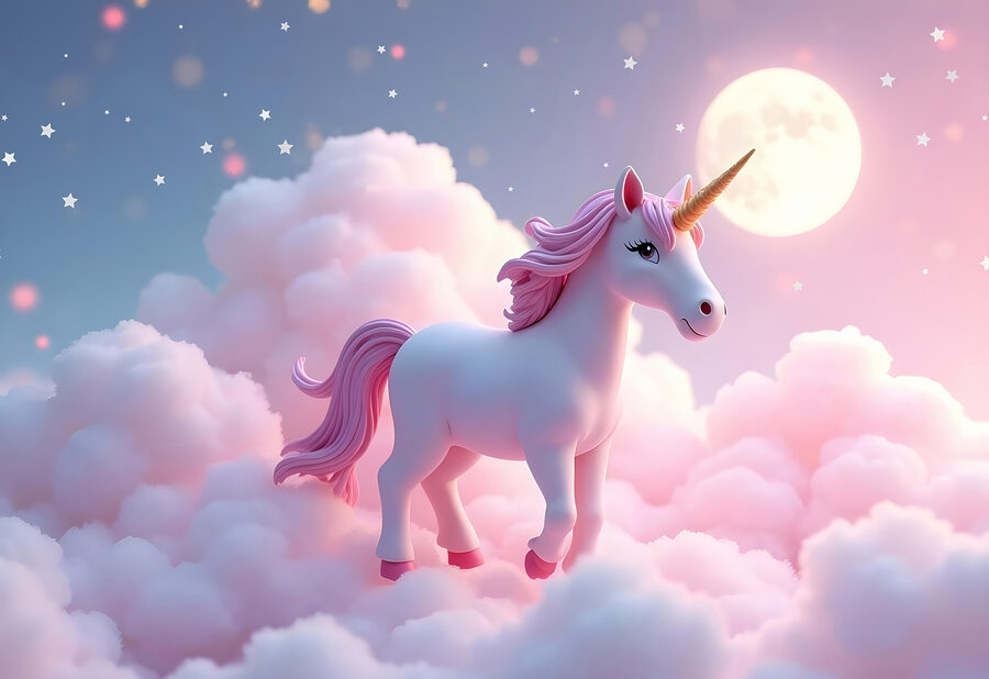 Licorne dans les nuages