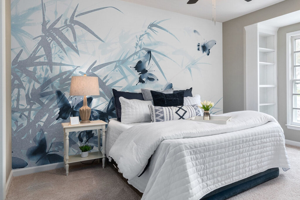 Butterflies on a white background