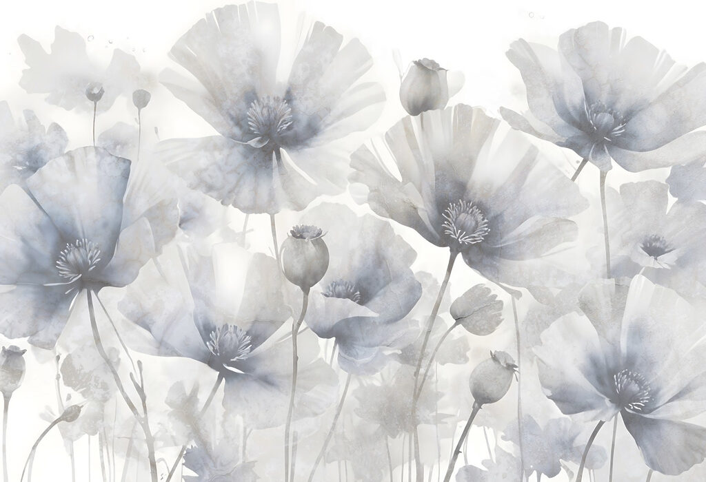 Groupe de fleurs sur fond blanc Groupe de fleurs sur fond blanc