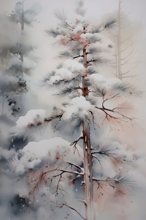 Arbre enneigé dans une forêt Arbre enneigé dans une forêt