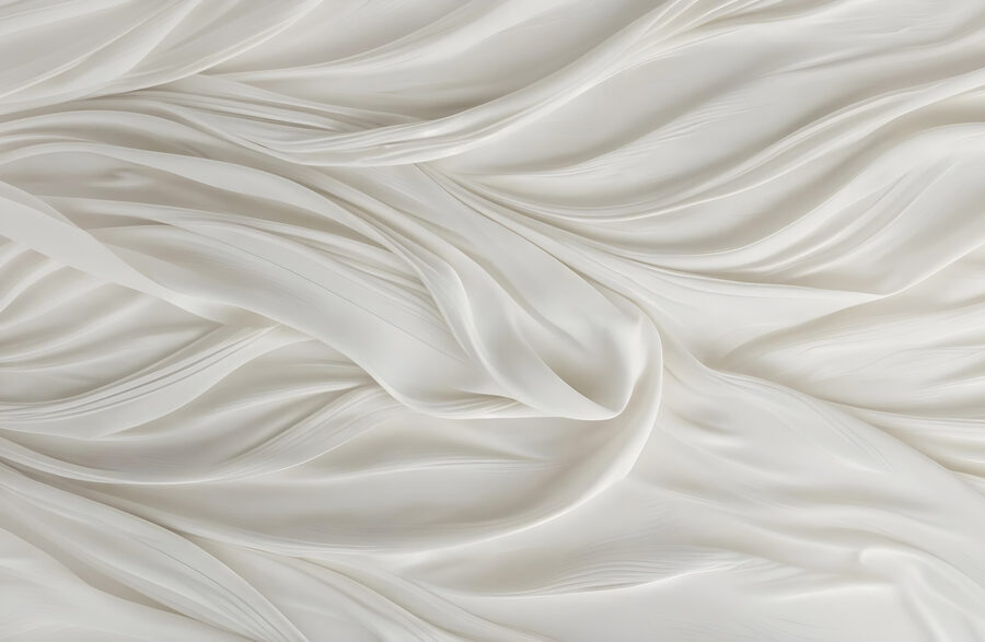 Tissu blanc avec plis