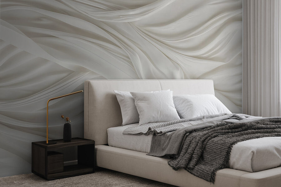 Tissu blanc avec plis
