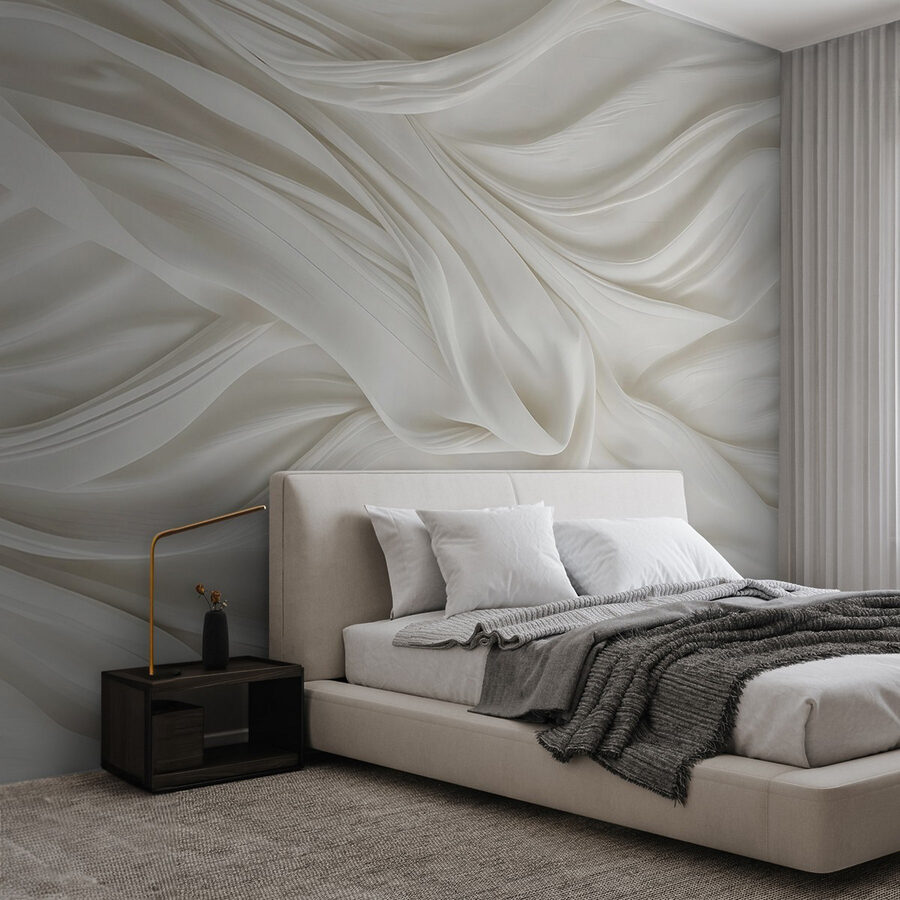 Tissu blanc avec plis