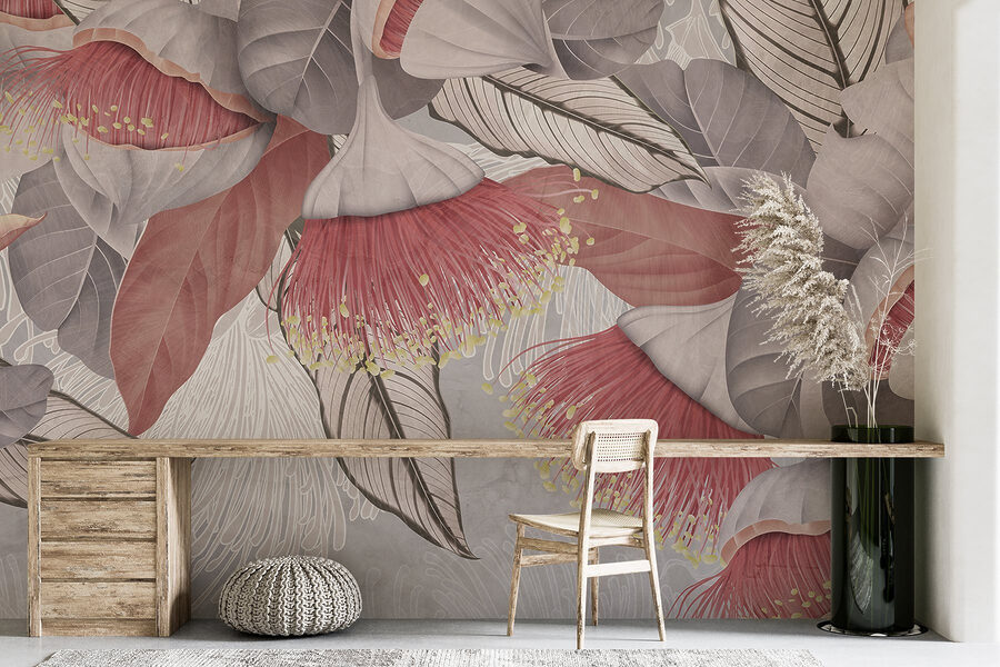 Motifs floraux délicats dans des teintes douces
