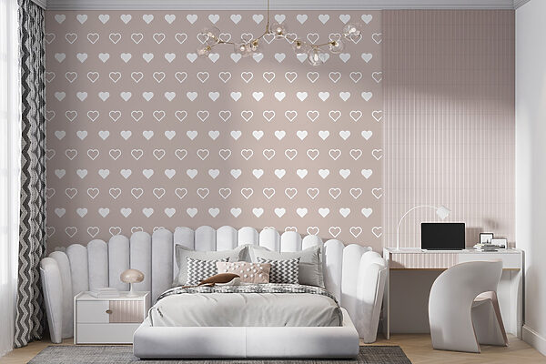 Motif de cœurs sur fond beige Motif de cœurs sur fond beige