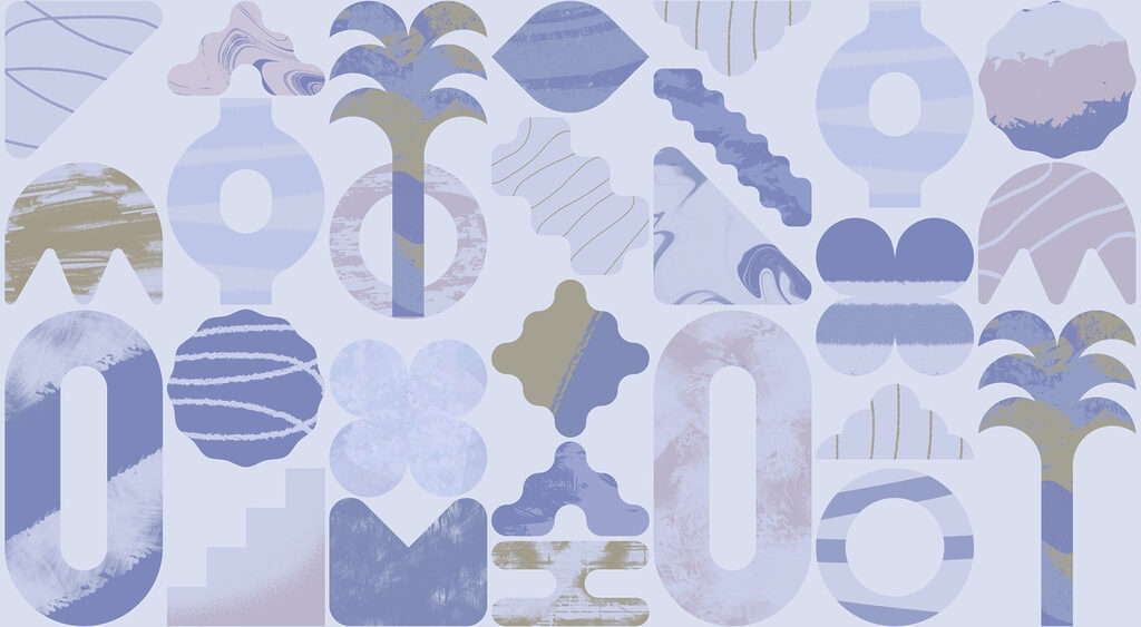Fond bleu et blanc avec différentes formes Fond bleu et blanc avec différentes formes