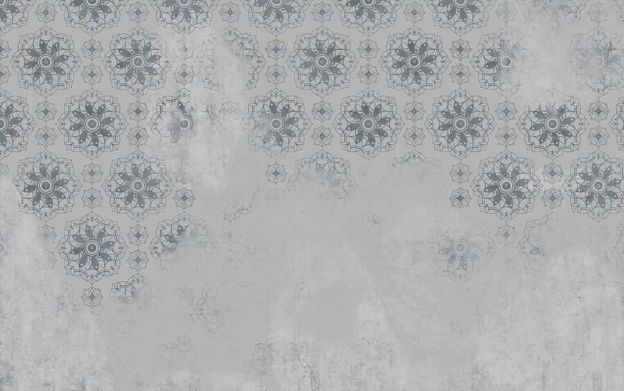 Papier peint gris et blanc à motifs
