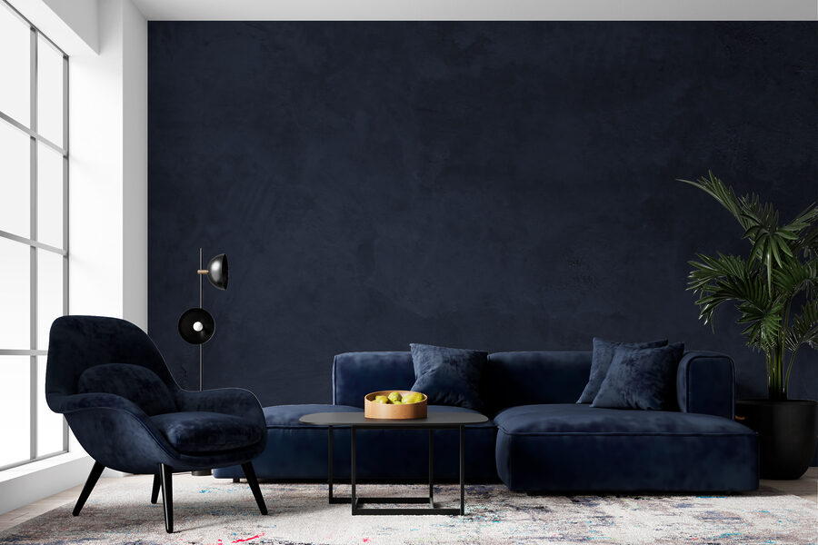 Mur bleu foncé avec stries blanches Mur bleu foncé avec stries blanches