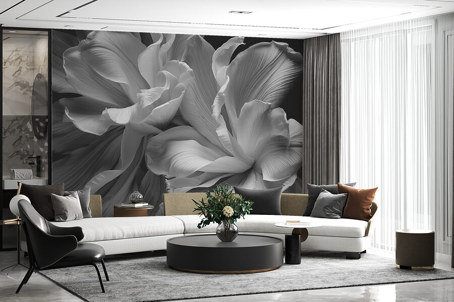 L'élégance florale dans les tons monochromes