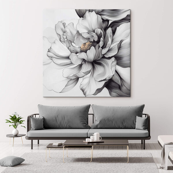 Design floral élégant dans des tons monochromes Design floral élégant dans des tons monochromes