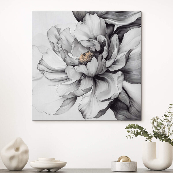 Design floral élégant dans des tons monochromes Design floral élégant dans des tons monochromes