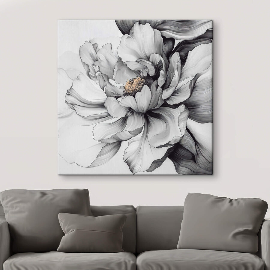 Design floral élégant dans des tons monochromes