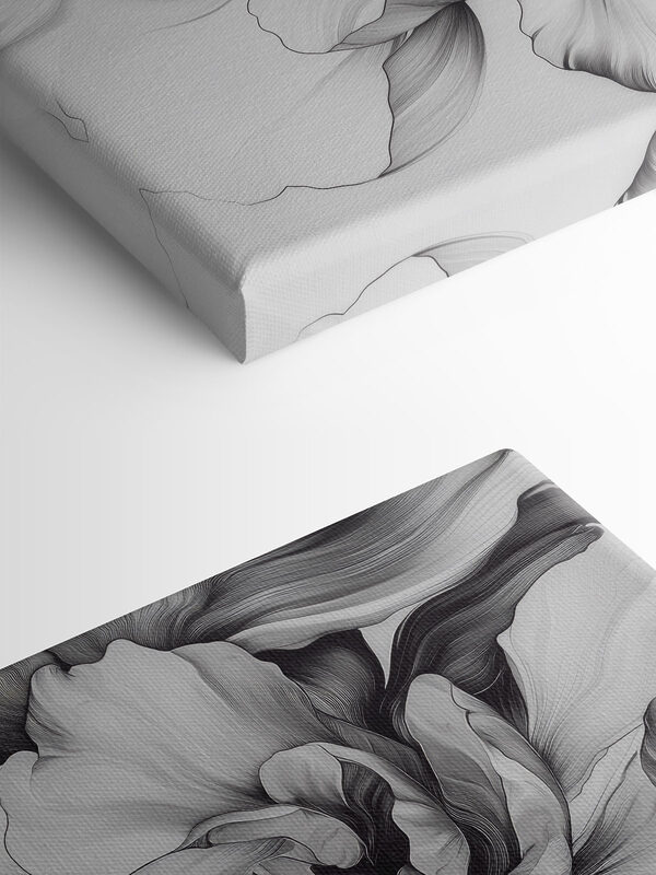 Design floral élégant dans des tons monochromes Design floral élégant dans des tons monochromes