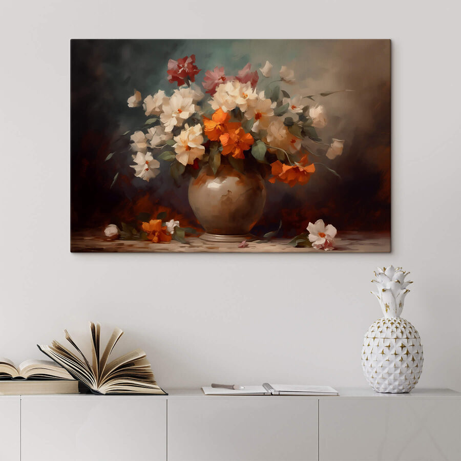 Peinture de fleurs dans un vase