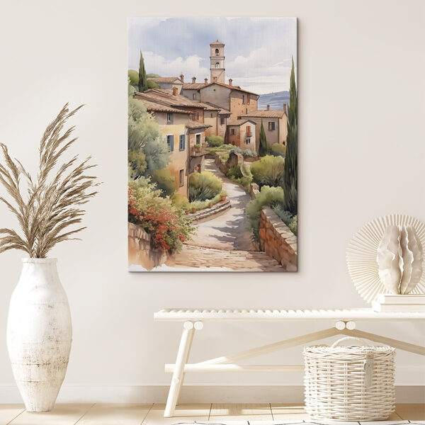 Aquarelle d'un village Aquarelle d'un village