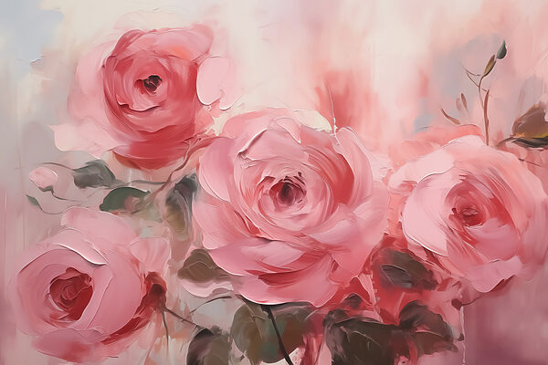Peinture de roses roses Peinture de roses roses