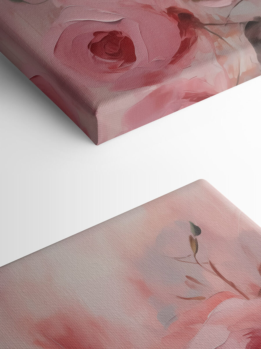 Peinture de roses roses