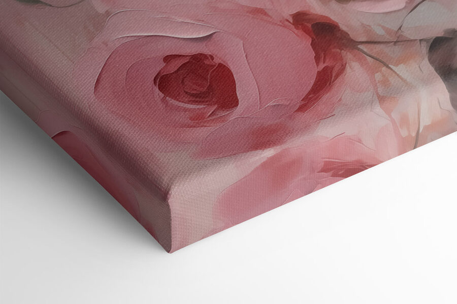 Peinture de roses roses