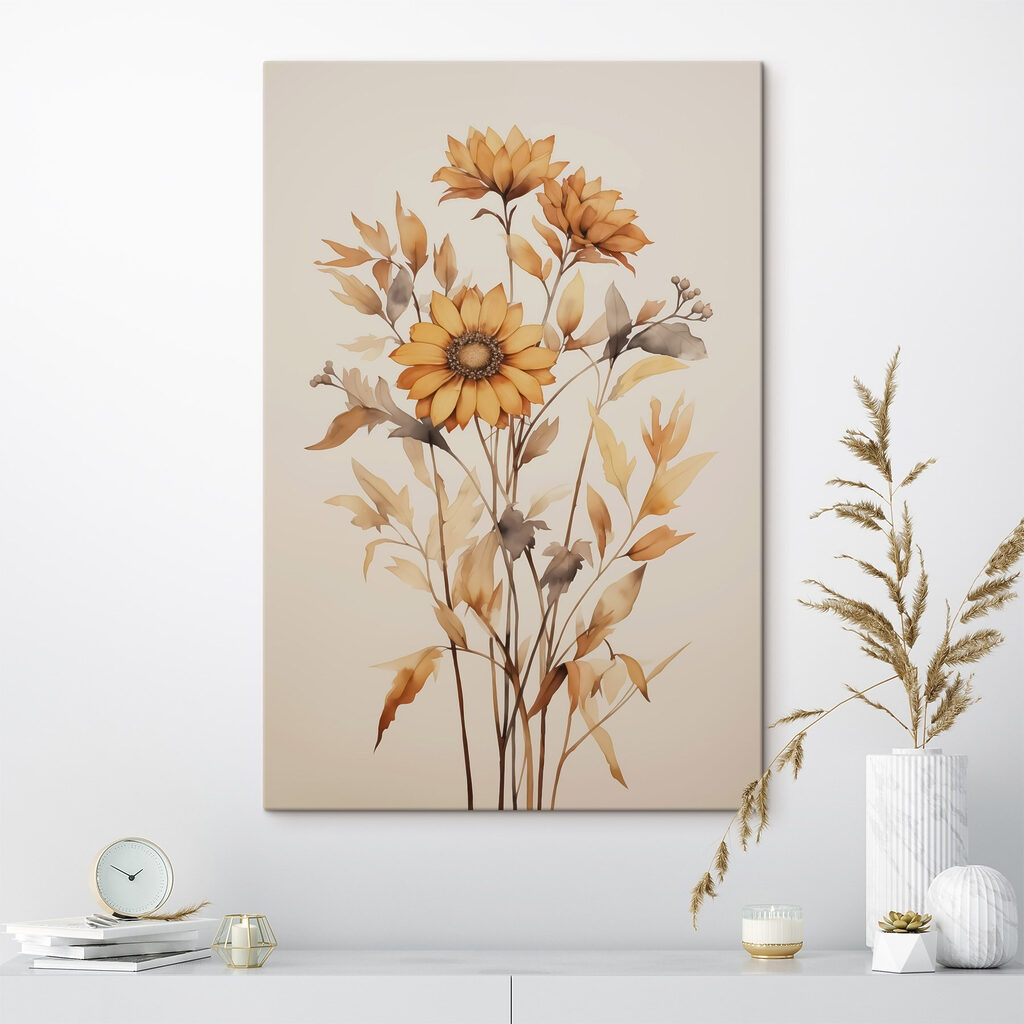 Painting of a sunflower