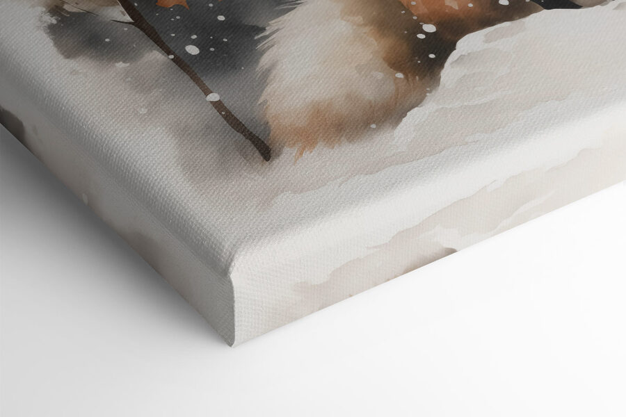 Renard assis dans la neige Renard assis dans la neige