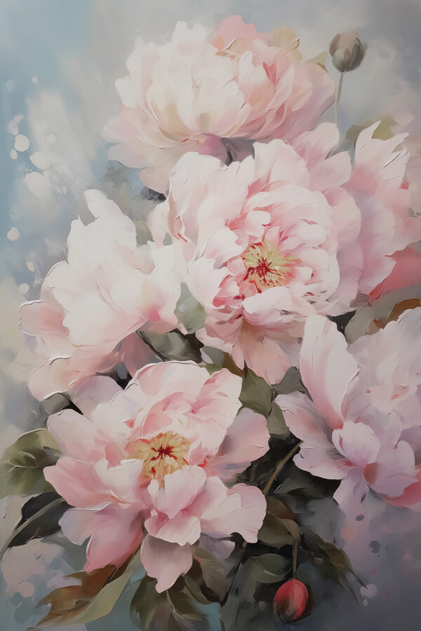 Peinture de fleurs roses s42147p 600x900 - Peinture de fleurs roses