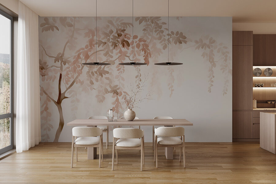 Branche d'arbre avec feuilles