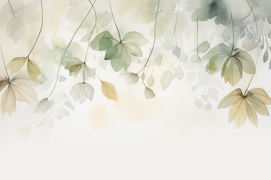 Feuilles délicates aux teintes douces