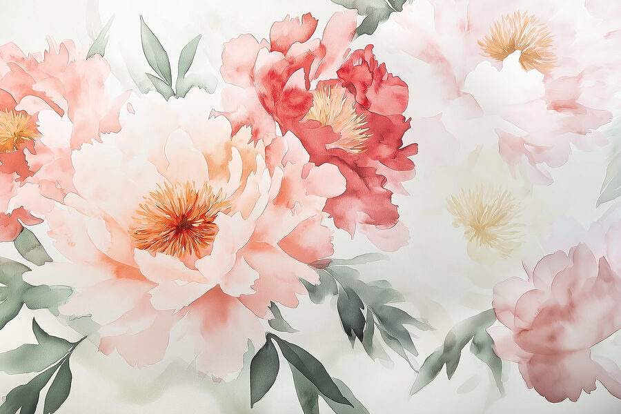 De belles fleurs dans des teintes douces