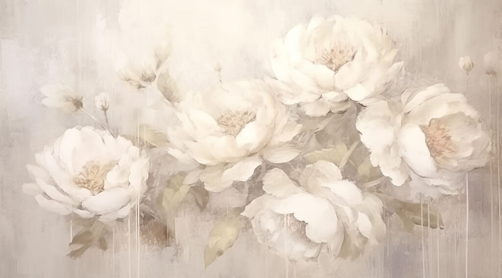 Peinture de fleurs blanches Peinture de fleurs blanches